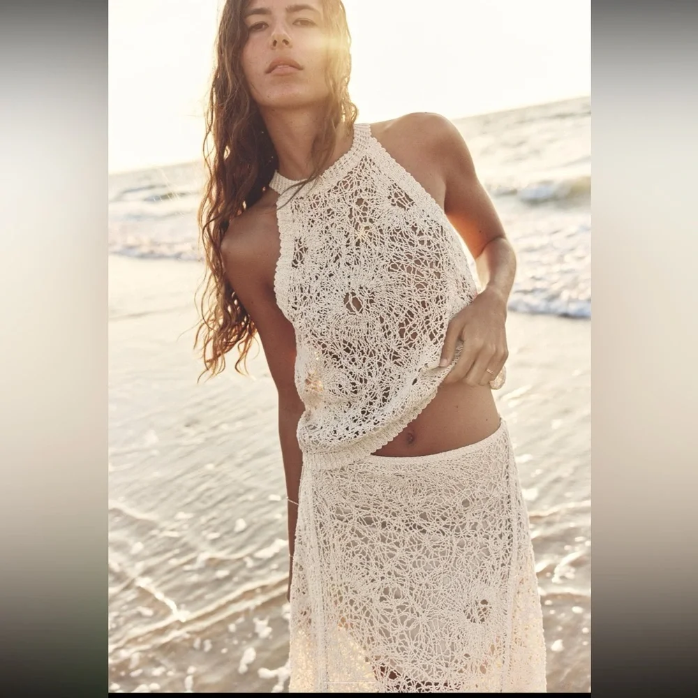 Zara crochet halter top 2025 - Picture 7 of 14